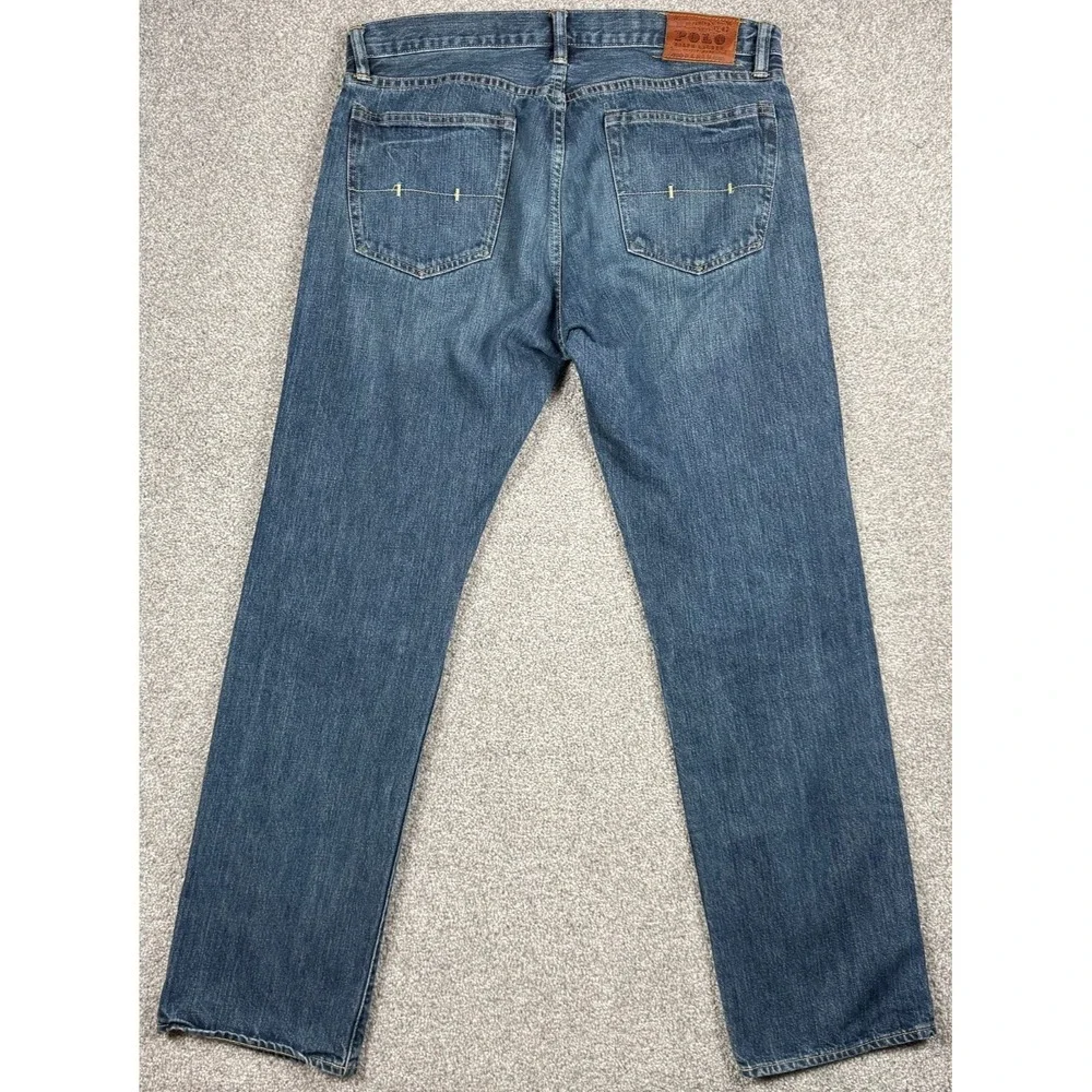 Polo Ralph Lauren Classic Fit Jeans Men's 36x32 Blue 100% Cotton Denim